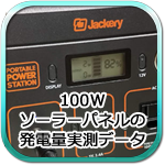 100Wソーラーパネルの発電量実測データ