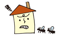 シロアリには継続的な防蟻処理工事説明図