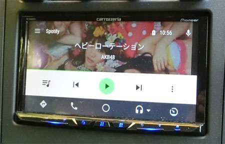 Android auto車載器の音楽画面